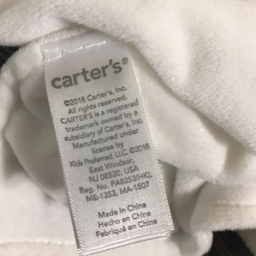 Carters White Sheep Lamb Lovey Security Blanket Pacifier Holder Soft Plush 2016
